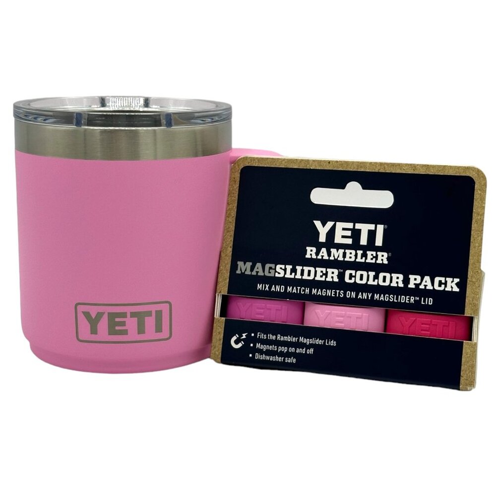 YETI 10oz. MUG W/3PK MAGSLIDERS - POWER PINK